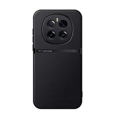 Custodia per telefono antiurto magnetica a copertura totale in pelle Litchi per Honor Magic7 (nera)