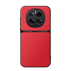Custodia per telefono antiurto magnetica a copertura totale in pelle Litchi per Honor Magic7 (rossa)