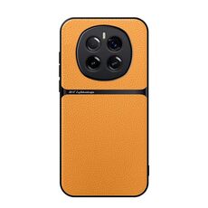 Custodia per telefono antiurto magnetica a copertura totale in pelle Litchi per Honor Magic7 (giallo)
