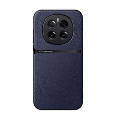 Custodia per telefono antiurto magnetica a copertura totale in pelle Litchi per Honor Magic7 (blu navy)