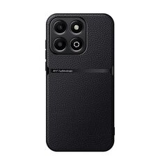 Per Honor X6b Custodia per telefono antiurto magnetica in pelle Litchi con copertura completa (nera)