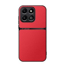 Per Honor X6b Custodia per telefono antiurto magnetica in pelle Litchi con copertura completa (rossa)
