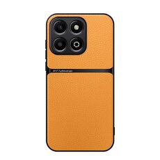 Per Honor X6b Custodia per telefono antiurto magnetica in pelle Litchi con copertura completa (giallo)