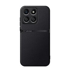 Per Honor X8b Custodia per telefono antiurto magnetica in pelle Litchi con copertura completa (nera)