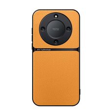 Per Honor X9a Custodia per telefono antiurto magnetica in pelle Litchi con copertura completa (giallo)