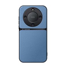 Per Honor X9a Custodia per telefono antiurto magnetica in pelle Litchi con copertura completa (blu)