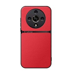 Per Honor X9b Custodia per telefono antiurto magnetica in pelle Litchi con copertura completa (rossa)