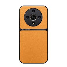 Per Honor X9b Custodia per telefono antiurto magnetica in pelle Litchi con copertura completa (giallo)