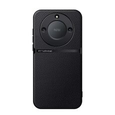 Per Honor X40 Custodia per telefono antiurto magnetica in pelle Litchi con copertura completa (nera)