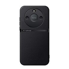 Per Honor X50 Custodia per telefono antiurto magnetica in pelle Litchi con copertura completa (nera)