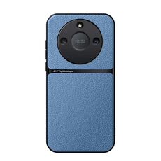 Per Honor X50 Custodia per telefono antiurto magnetica in pelle Litchi con copertura completa (blu)