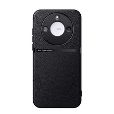 Per Honor X60 Custodia per telefono antiurto magnetica in pelle Litchi con copertura completa (nera)