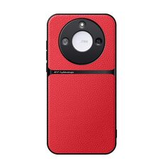 Per Honor X60 Custodia per telefono antiurto magnetica in pelle Litchi con copertura completa (rossa)