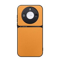 Per Honor X60 Custodia per telefono antiurto magnetica in pelle Litchi con copertura completa (giallo)