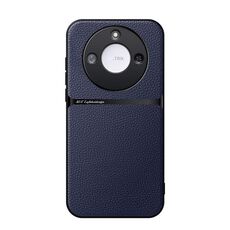 Per Honor X60 Custodia per telefono antiurto magnetica in pelle Litchi con copertura completa (blu navy)