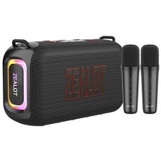 Zealot S85M 50W Altoparlante Bluetooth portatile per esterni con doppio microfono (nero)