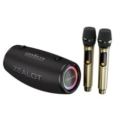 Zealot S87M 80W Altoparlante Bluetooth RGB portatile per esterni con doppio microfono (nero)