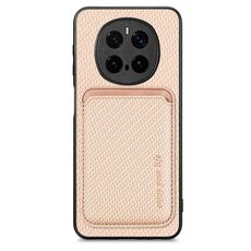 Custodia per telefono Magsafe in pelle e fibra di carbonio per Honor Magic 7 Pro (cachi)