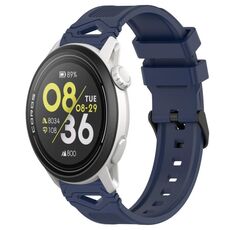 Per COROS Watch 22mm Cinturino in silicone con fibbia nera punteggiata (blu navy)