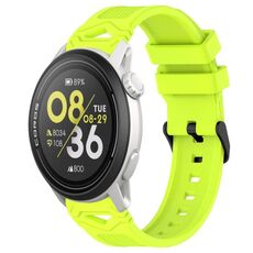 Per COROS Watch 22mm Cinturino in silicone con fibbia nera punteggiata (lime)