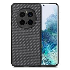 Per Honor Magic7 Pro Custodia per telefono con cover posteriore in pelle con trama in fibra di carbonio (nero)