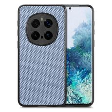 Per Honor Magic7 Pro Custodia per telefono con cover posteriore in pelle con trama in fibra di carbonio (blu)