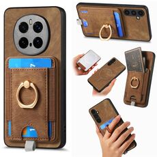 Per Honor Magic 7 Pro Retro Splittable Magnetic Card Bag Custodia in pelle per telefono (marrone)