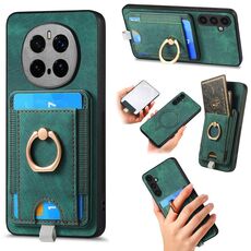 Per Honor Magic 7 Pro Retro Splittable Magnetic Card Bag Custodia in pelle per telefono (verde)