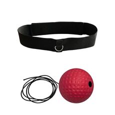 Palla da allenamento per riflessi da boxe, fitness indoor, sport ricreativi, combattimento, combattimento con fascia, palla da boxe, colore: palla di gomma rossa
