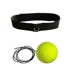 Palla da allenamento per riflessi da boxe, fitness indoor, sport ricreativi, combattimento, combattimento con fascia, palla da boxe, colore: palla da tennis gialla