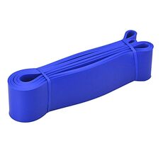 Fascia di resistenza in lattice per allenamento della forza, anello di resistenza per trazioni, anello assistito per yoga, fascia elastica, specifiche: 2080x4,5x64 mm, blu