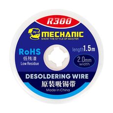MECCANICO R300 Filo di stagno per aspirazione da 1,5 m, larghezza: 2 mm