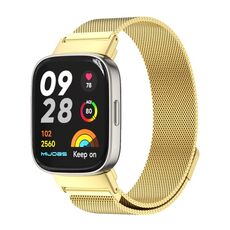 Per Redmi Watch 3 Mijobs Milan cinturino in metallo magnetico (oro)