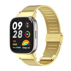 Per Redmi Watch 3 Mijobs Milan Buckle Cinturino in metallo (oro)