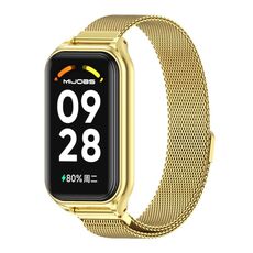 Per Redmi Band 2 Mijobs Metal Shell + cinturino in metallo magnetico Milan (oro)