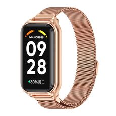 Per Redmi Band 2 Mijobs Metal Shell + cinturino in metallo magnetico Milan (oro rosa)
