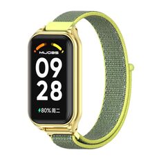 Per cinturino per orologio Redmi Band 2 Mijobs in metallo traspirante con cinturino in nylon traspirante (oro giallo brillante)