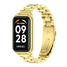 Per Redmi Band 2 Mijobs scocca in metallo + cinturino in acciaio inossidabile a tre sfere (oro)