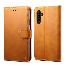 Per Samsung Galaxy A54 5G GUSSIM Custodia per telefono in pelle a conchiglia orizzontale (cachi)