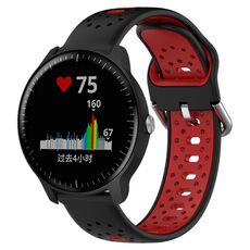 Per Garmin Vivoactive3 Music Cinturino in silicone bicolore traspirante da 20 mm (nero + rosso)