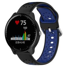 Per Garmin Vivoactive3 Music Cinturino in silicone bicolore traspirante da 20 mm (nero + blu)