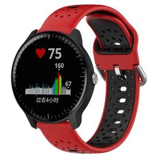 Per Garmin Vivoactive3 Music Cinturino in silicone bicolore traspirante da 20 mm (rosso + nero)