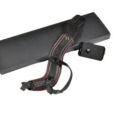 Cinghia da polso per fotocamera SLR Cinturino da polso in pelle microfibra anti-caduta per fotocamera (nero)