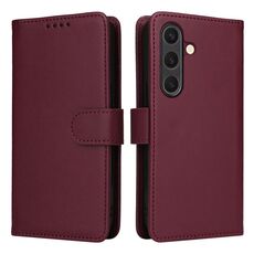 Per Samsung Galaxy S25 5G BETOPNICE BN-005 2 in 1 Custodia staccabile in vera pelle (rosso vino)