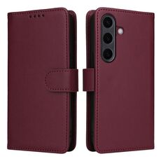 Per Samsung Galaxy S25+ 5G BETOPNICE BN-005 2 in 1 Custodia staccabile in vera pelle (rosso vino)