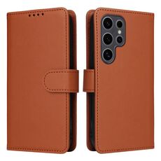 Per Samsung Galaxy S25 Ultra 5G BETOPNICE BN-005 2 in 1 Custodia staccabile in vera pelle (marrone)