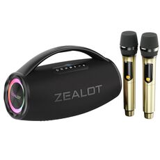 Zealot S97M 80W Altoparlante Bluetooth RGB portatile per esterni con doppio microfono (nero)