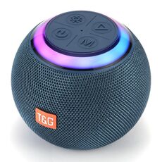 T&G TG683 Mini altoparlante portatile wireless Bluetooth per esterni con luce LED per atmosfera (blu)