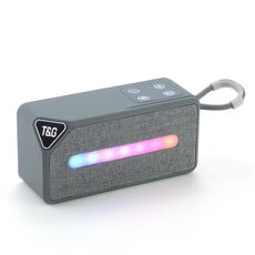 T&G TG685 Mini altoparlante portatile wireless Bluetooth per esterni con luce LED per atmosfera (grigio)