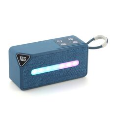 T&G TG685 Mini altoparlante portatile wireless Bluetooth per esterni con luce LED per atmosfera (blu)
